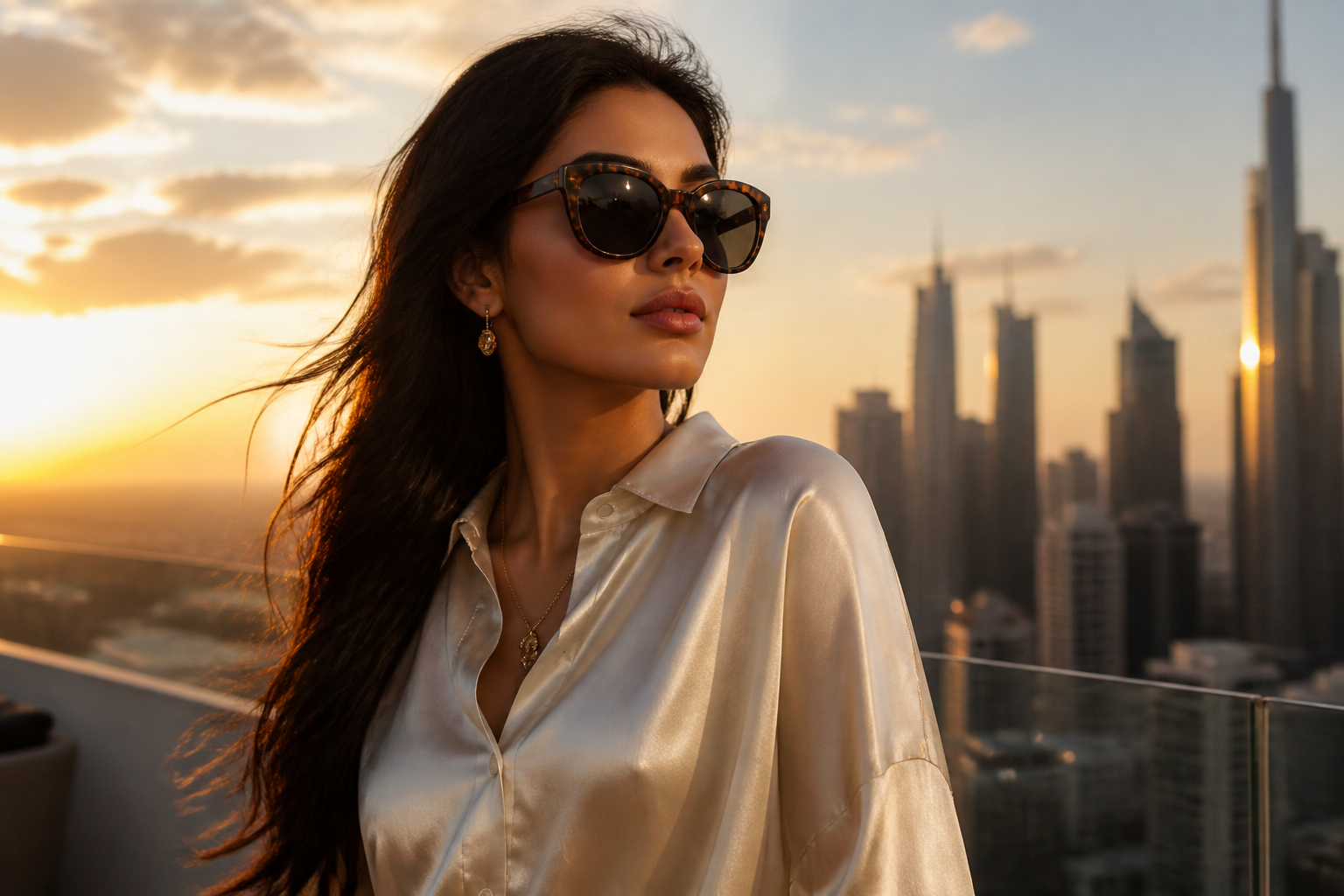 Designer sunglasses in Dubai light